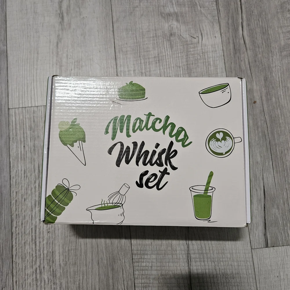5pcs Gift Box Japanese Matcha Whisk Set, Cute Pattern Matcha Kit Includes Matcha